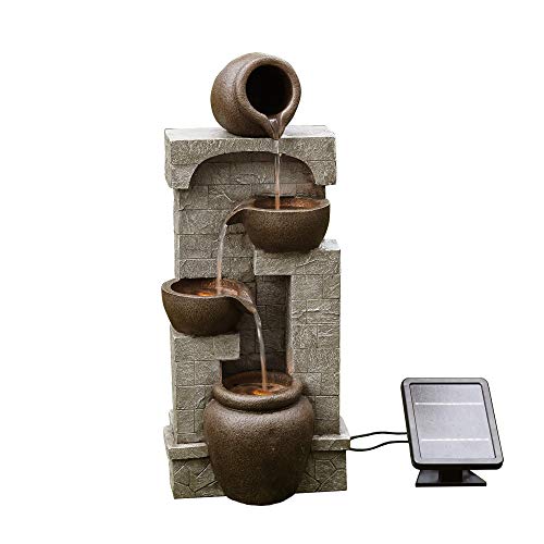 Teamson Home LED Outdoor Water Fountain: Cascading Bowls