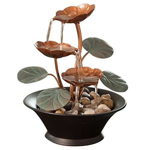 Indoor Water Lily Serenity Fountain - Compact Tabletop