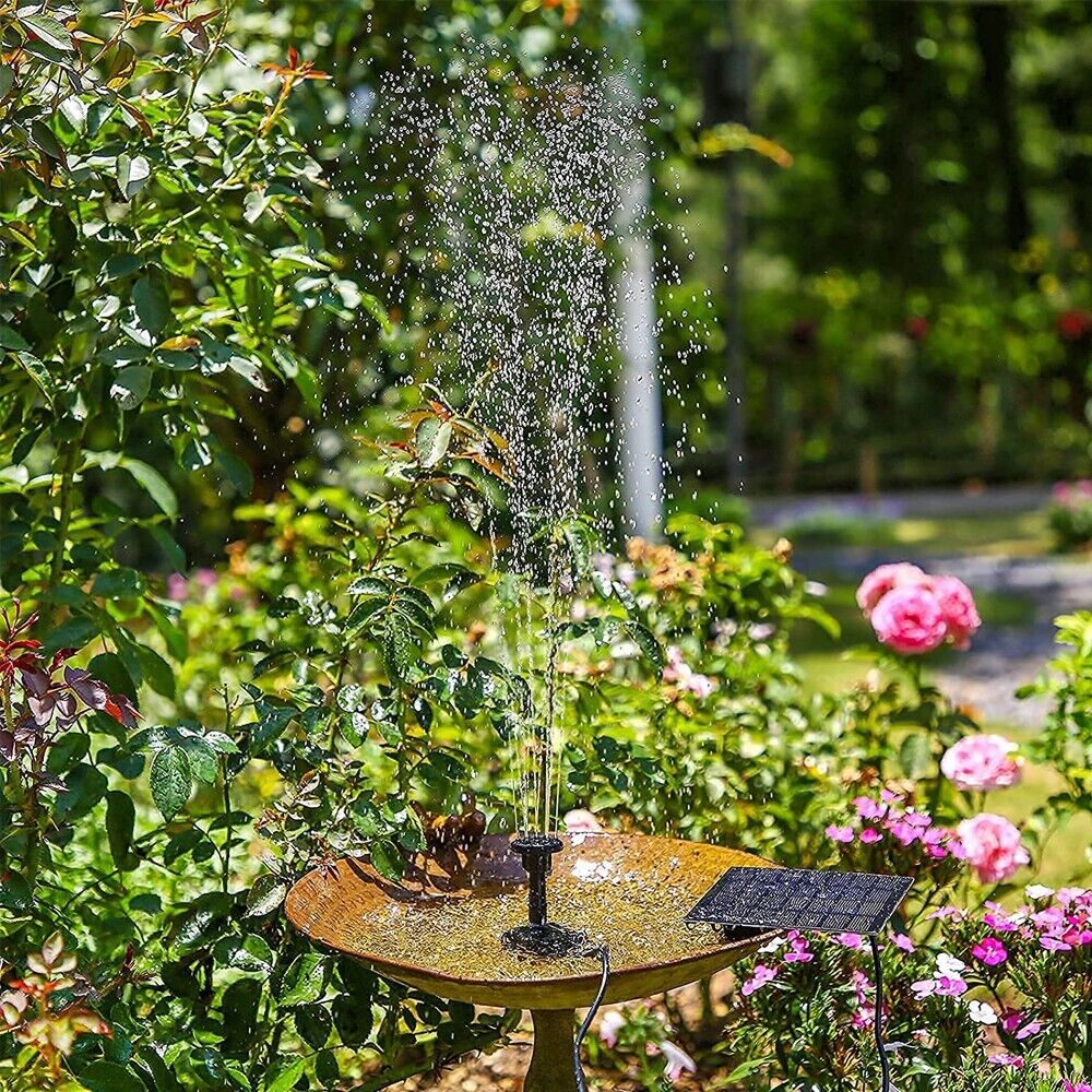Floating Solar Fountain for Bird Bath Pond Garden