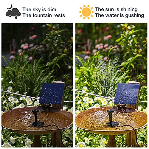 Solar Water Fountain Pump Kit with 6 Nozzles