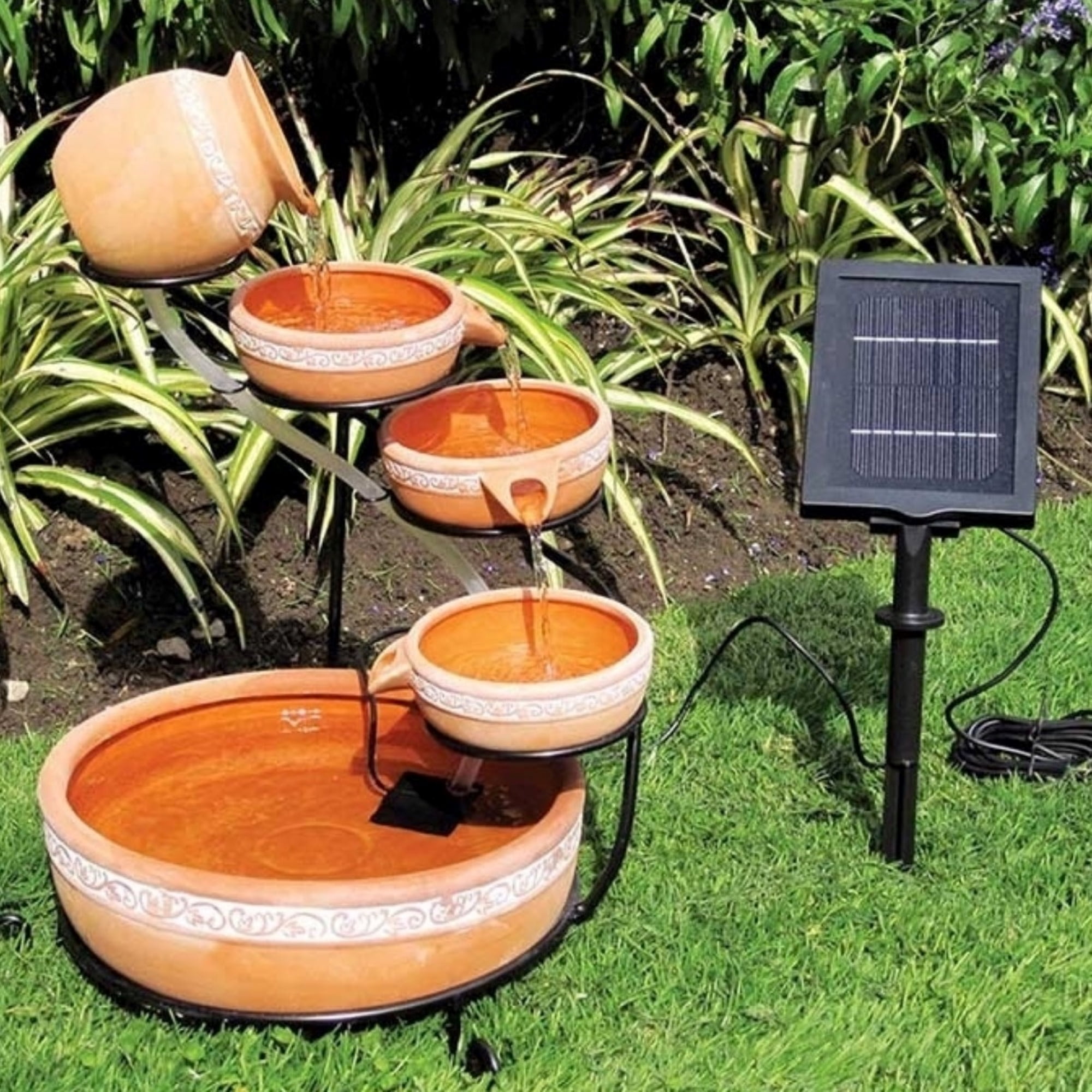 KoolScapes Solar-Powered 5-Tier Cascading Fountain