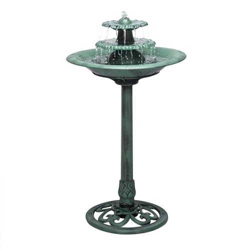 Alpine TEC106 Outdoor 3-Tier Pedestal Water Fountain, 35