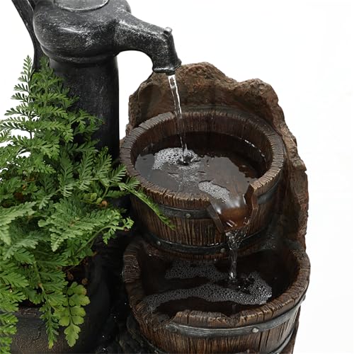 Glenville Water Pump Cascading Fountain in Brown/Black