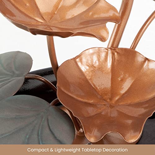 Indoor Water Lily Serenity Fountain - Compact Tabletop