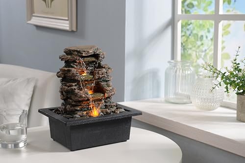 Tabletop Water Fountain with Soothing Sound for Zen Relaxation