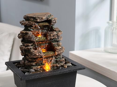 Tabletop Water Fountain with Soothing Sound for Zen Relaxation