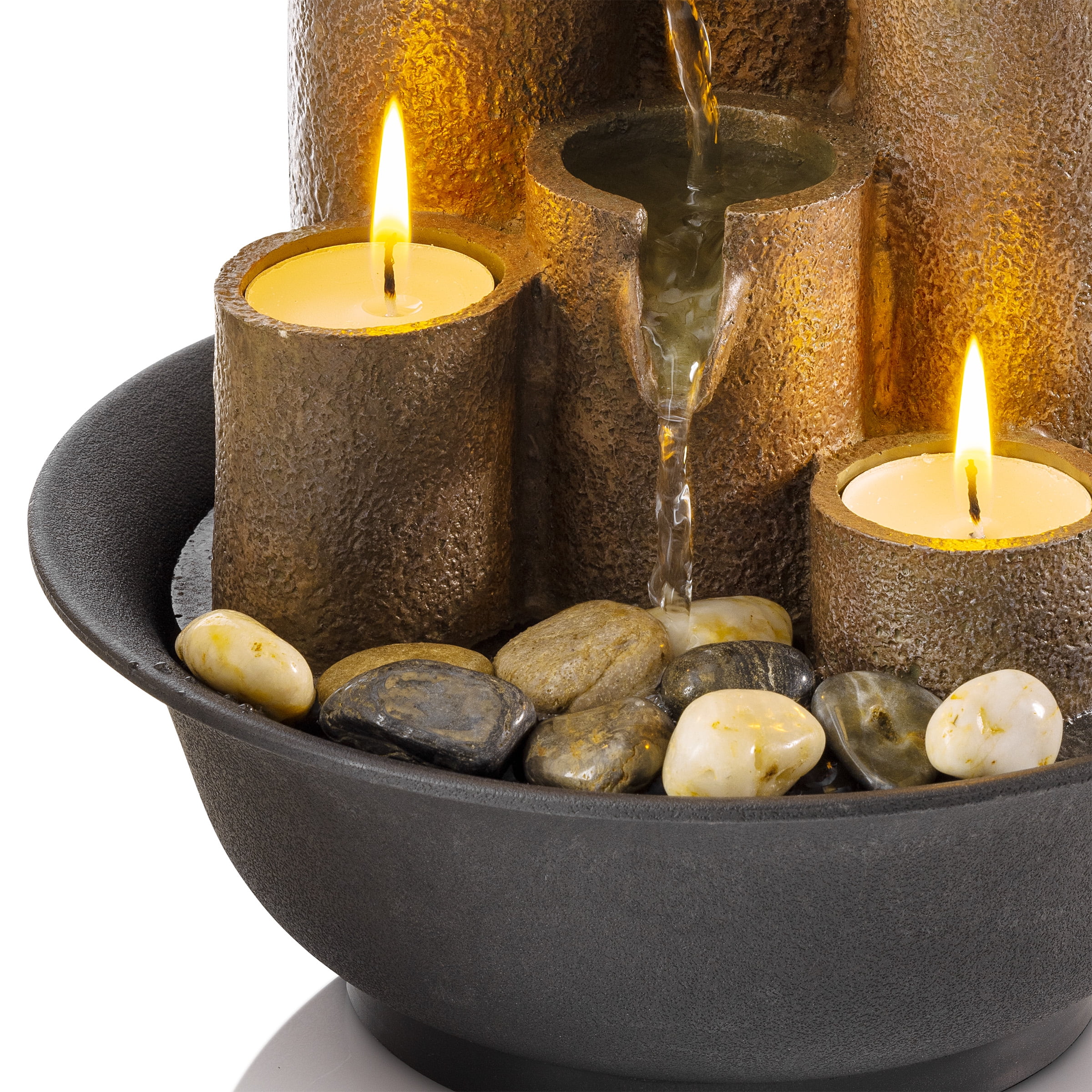 Alpine 11" 3-Tier Polyresin Electric Tabletop Fountain