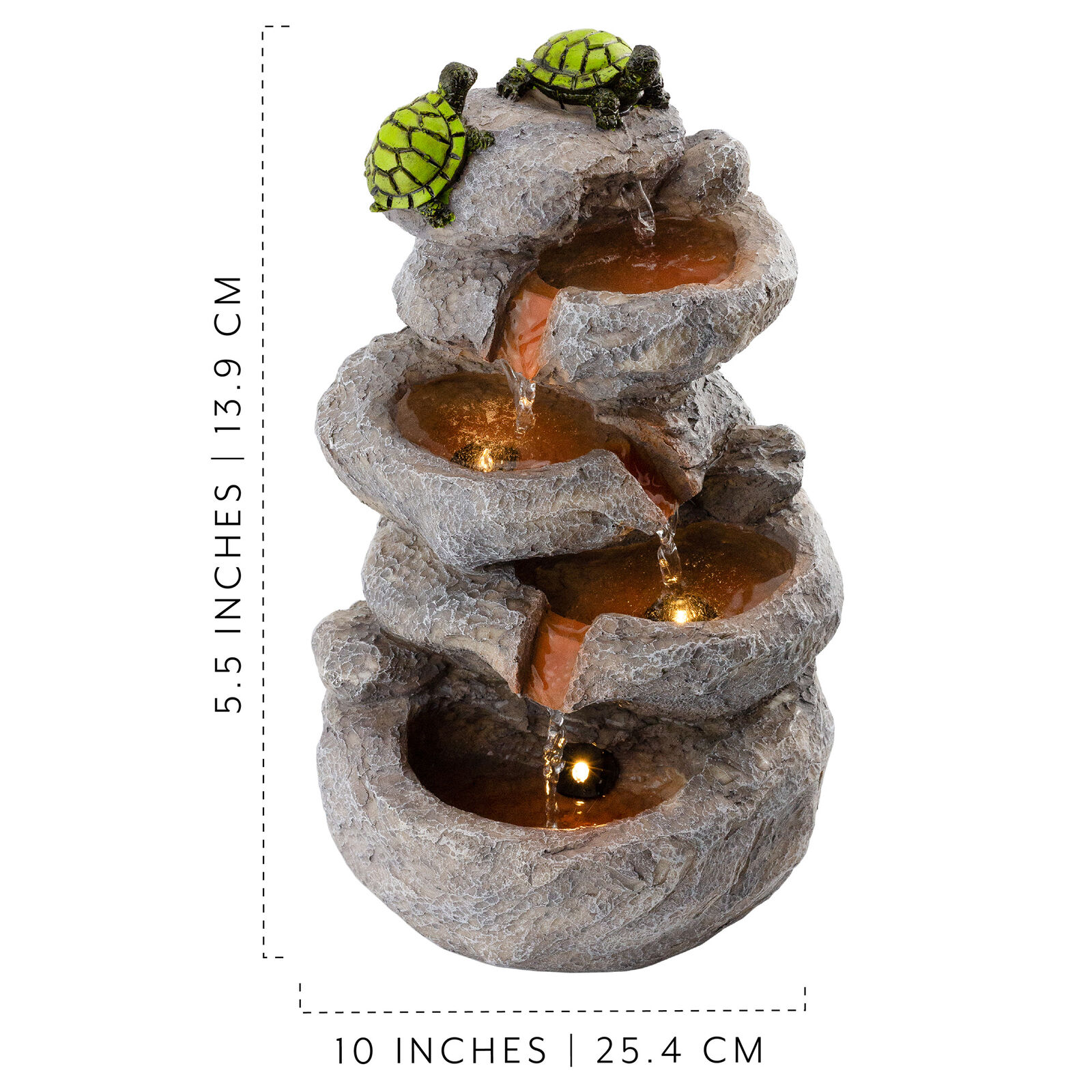 Turtle Tabletop Fountain adds serenity to any space