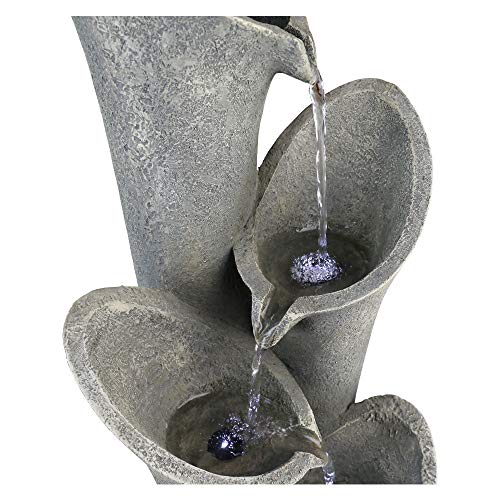 BBabe 33 1/2" Faux Stone Patio Fountain, 4-Tier