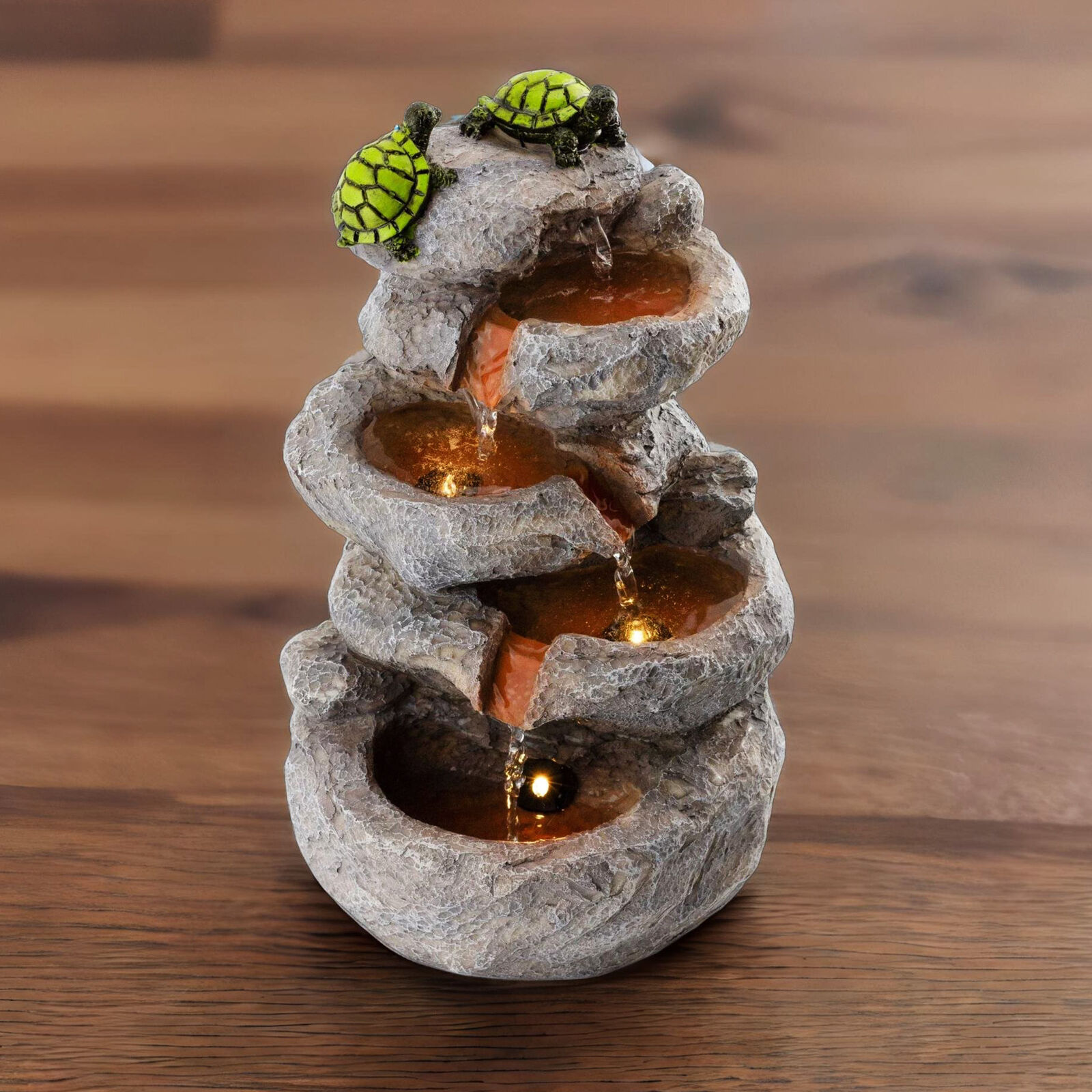 Turtle Tabletop Fountain adds serenity to any space