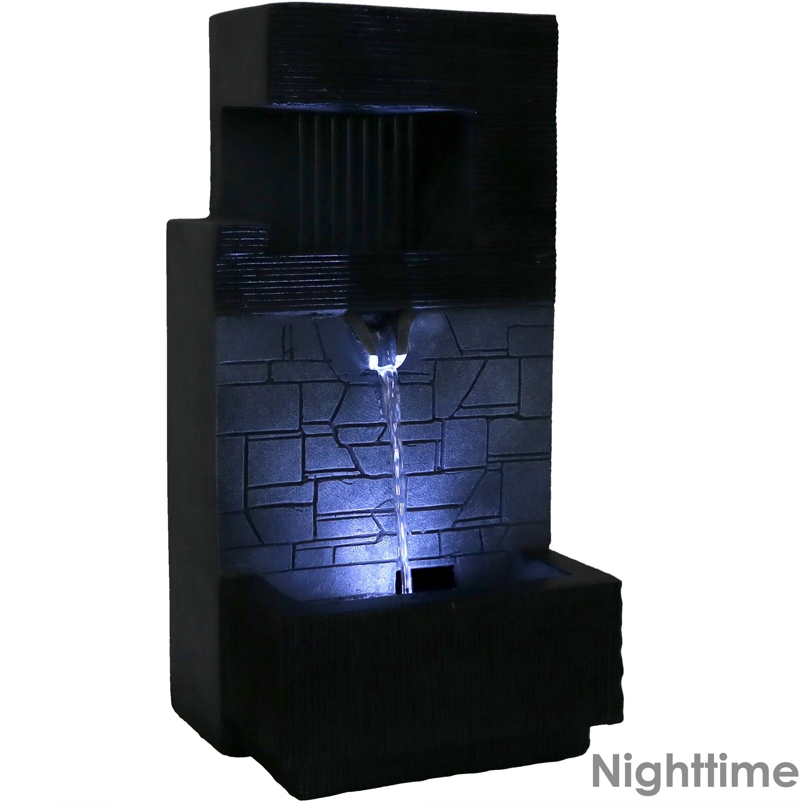 Sunnydaze 13" LED Indoor Tiered Brick Fountain