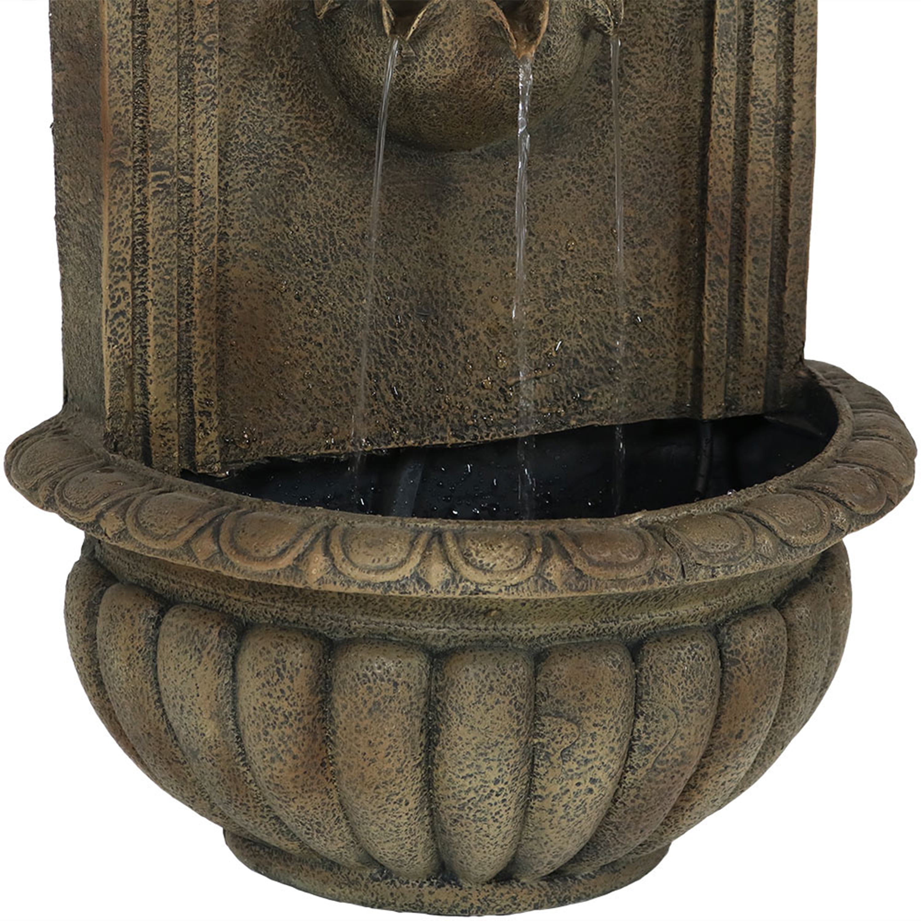 27" Electric Polystone Florence Outdoor Wall-Mount Water Fountain
