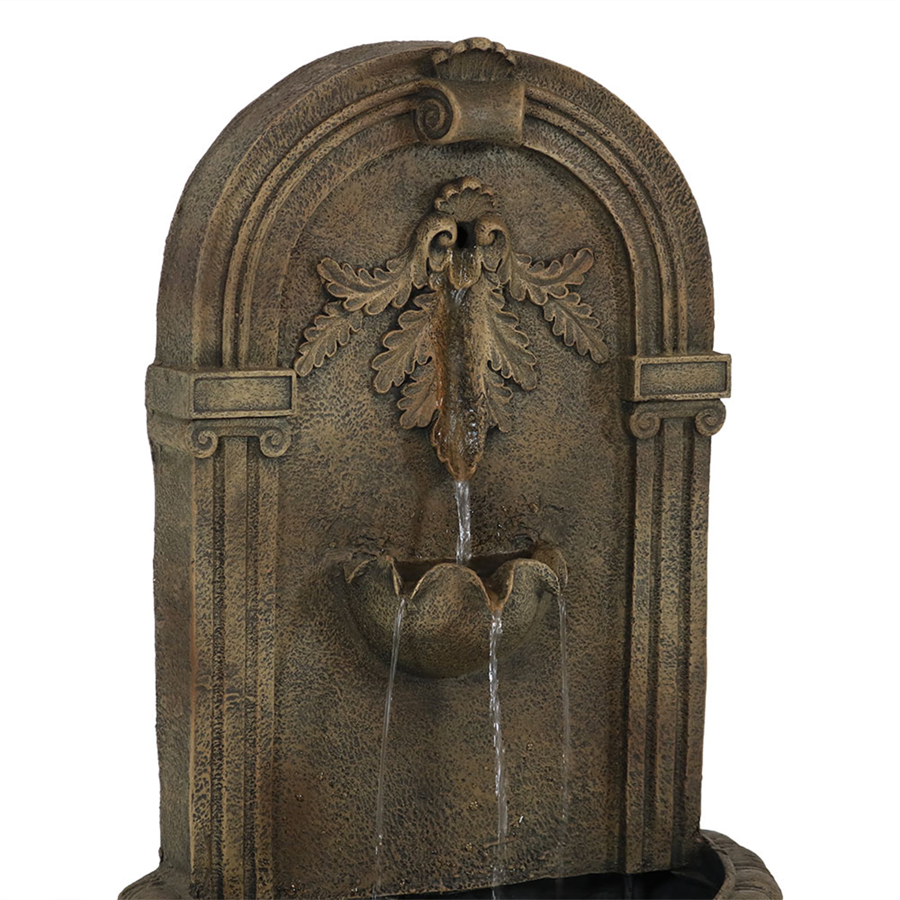 27" Electric Polystone Florence Outdoor Wall-Mount Water Fountain
