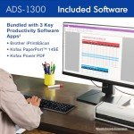 Brother ADS-1300 Compact Scanner with Double-Sided Scanning