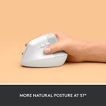 Logitech Lift Wireless Vertical Ergonomic Mouse - Off White