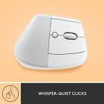 Logitech Lift Wireless Vertical Ergonomic Mouse - Off White