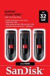 SanDisk 3-Pack 32GB Cruzer Glide USB Drives