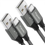 6ft USB A to C Fast Charging Cable - 2-Pack