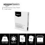Amazon Basics 8.5x11 Multipurpose Copy Paper, 500 Sheets