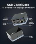 Plugable USB-C Mini Docking Station with HDMI & USB Ports