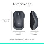 Logitech M185 Wireless Mouse - Swift Grey
