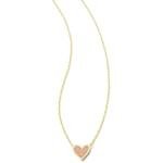 Kendra Scott Heart Pendant Necklace in Light Pink