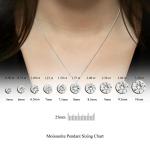 Moissanite Solitaire Pendant Necklace in 14k White Gold