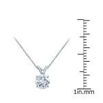 Moissanite Solitaire Pendant Necklace in 14k White Gold
