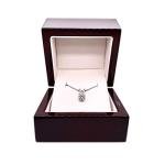 Moissanite Solitaire Pendant Necklace in 14k White Gold