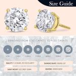 Lab Grown Diamond Solitaire Stud Earrings 1-12 Carat