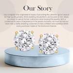 Lab Grown Diamond Solitaire Stud Earrings 1-12 Carat