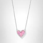 Kendra Scott Pink Heart Pendant Necklace