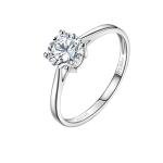 1 Carat Lab Grown Diamond Engagement Ring in White Gold