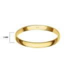 2MM Solid Gold Women's Wedding Band, Size 9.5