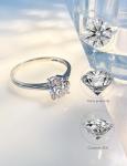 1 Carat Lab Grown Diamond Engagement Ring in White Gold