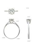 1 Carat Lab Grown Diamond Engagement Ring in White Gold