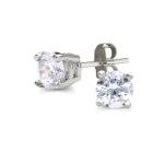 Lab Grown Diamond Stud Earrings in 14kt White Gold