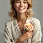 Ruby Infinity Heart Pendant Necklace for Women