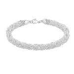 925 Sterling Silver Byzantine Chunky Bracelet for Women