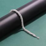 925 Sterling Silver Byzantine Chunky Bracelet for Women