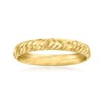 10kt Yellow Gold Diamond-Cut Ring, Size 9