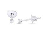 Natural Diamond Stud Earrings in White Gold