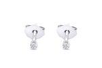 Natural Diamond Stud Earrings in White Gold