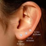 Natural Diamond Stud Earrings in White Gold