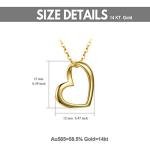 14k Gold Heart Necklace - Perfect Gift for Her