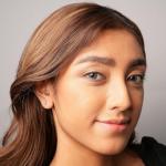 Round Diamond Stud Earrings in Silver for Women