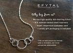 Sterling Silver 5 Circle Necklace for 50th Birthday