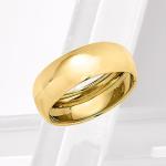 Italian 14kt Yellow Gold Dome Ring, Size 10