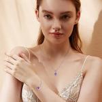 Amethyst Infinity Link Bracelet in Sterling Silver