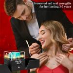 Blue Rose Heart Necklace - Eternal Love Gift